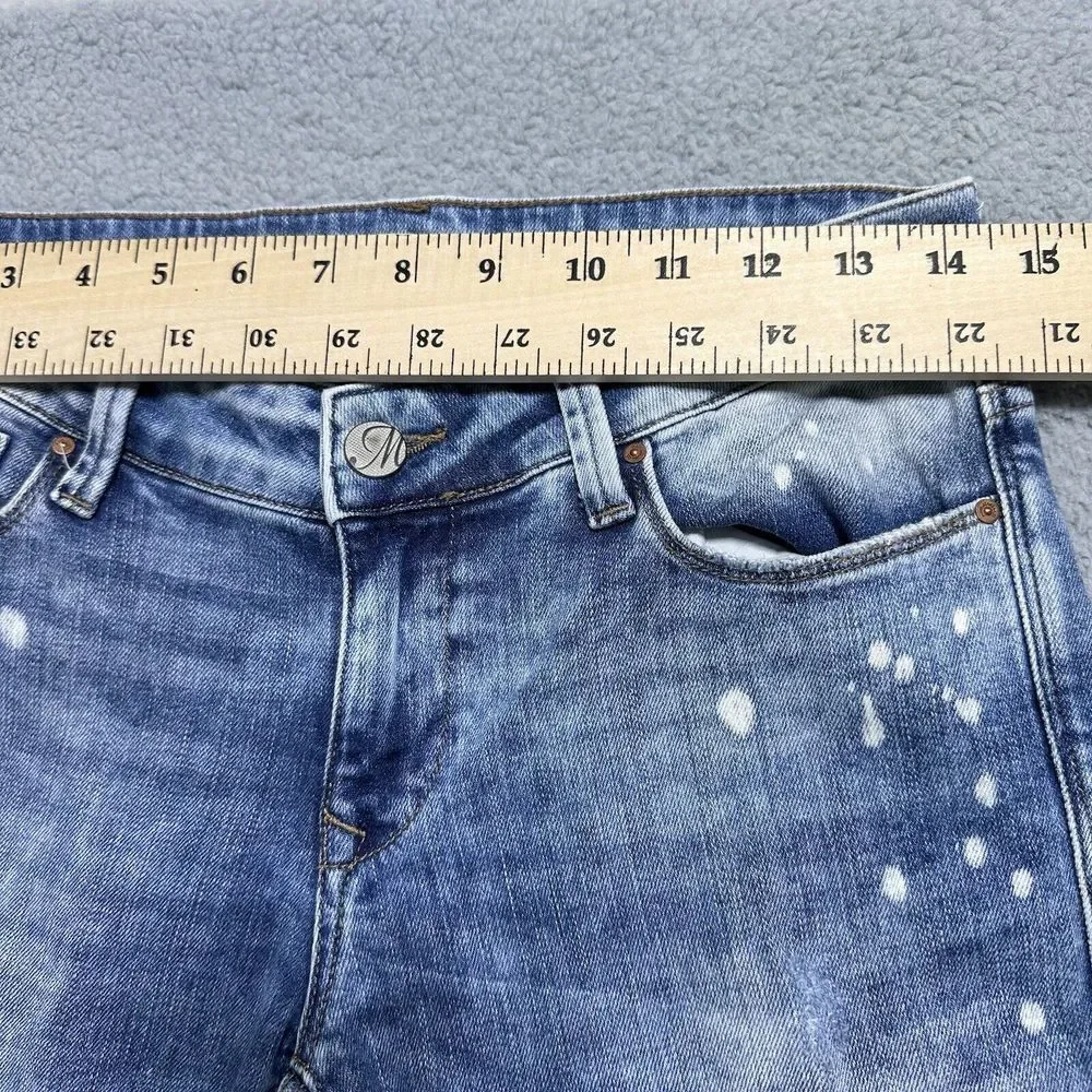 Mavi Jeans Womens 28 Emma Slim Boyfriend Distressed Blue Stretch Denim 28x30 Y2K